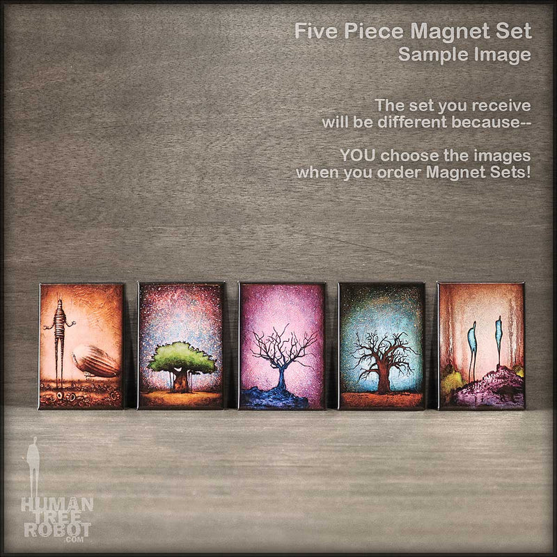 Magnet Set - 5 Magnets - Choose Your Own Images