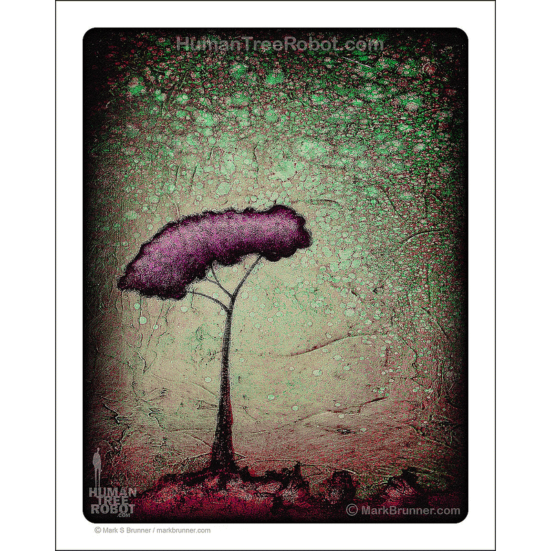 0056 Matte Paper Print 8x10" - Drip Landscape Peace Tree 5
