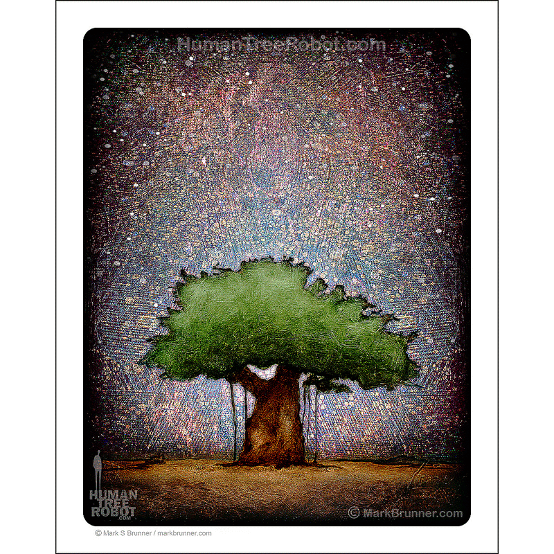 0059 Matte Paper Print 8x10" - Horizon Bodhi Tree Stars