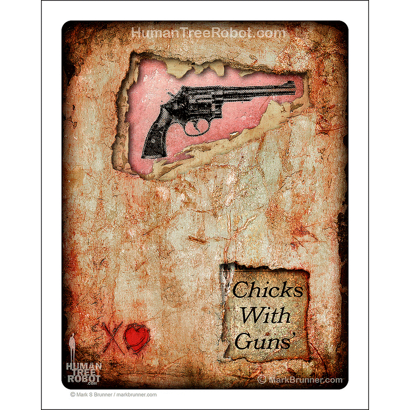 4002 - Matte Paper Print 8x10" - Hearts And Headlines - Chicks With Guns