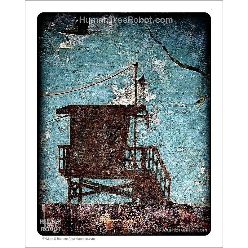 5013 - Matte Paper Print 8x10" - Architecture - Lifeguard Tower, Blue