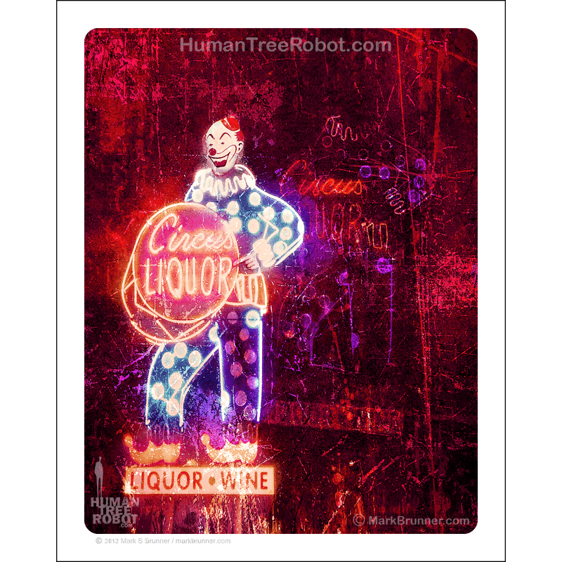5024 - Matte Paper Print 8x10" - Los Angeles - Circus Liquor Sign