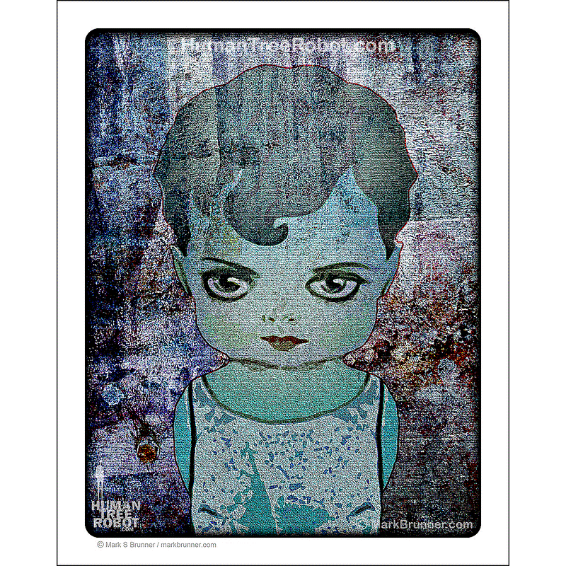 7001 - Matte Paper Print 8x10" - Doll - Girl, Blue