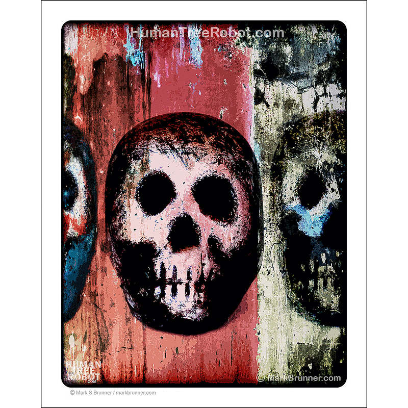 8006 - Matte Paper Print 8x10" - Skulls - Red Trio