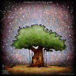 0059 Wood Panel Square - Horizon Bodhi Tree Stars