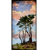 NWPR-11 Wood Panel Rectangle - Cypress Trees Clouds