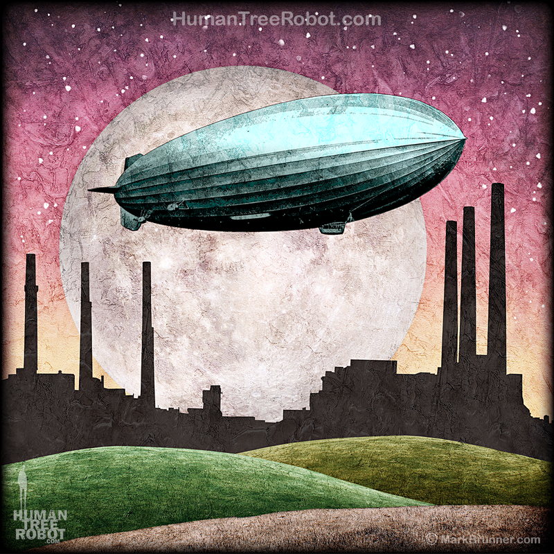 NWPS-06 Wood Panel Square - Airship Moon