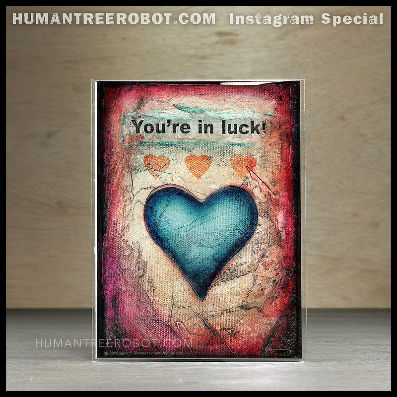 IG-0018 - Instagram Special - 5x7 Borderless Prints 4 Piece Set - Hearts And Headlines
