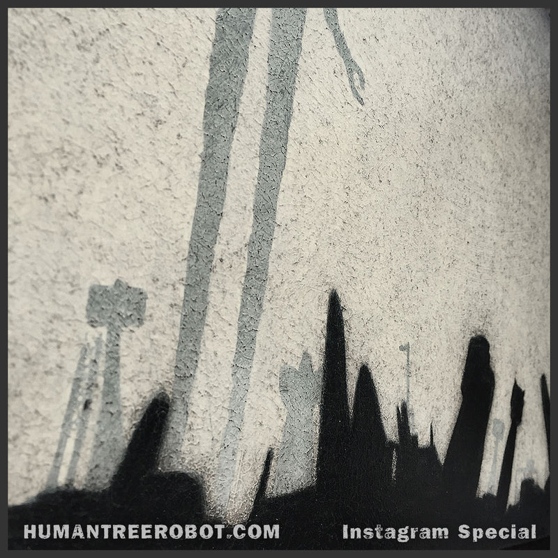IG-0040 - Instagram Special - Original Oil Painting - 12x24 Inch - Robot Bombyard