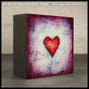 IG-0025 - Instagram Special - 4x4 Original Oil Painting - Heart Series - Red / Blue