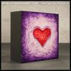 IG-0026 - Instagram Special - 4x4 Original Oil Painting - Heart Series - Purple / Red
