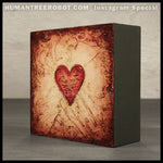 IG-0029 - Instagram Special - 4x4 Original Oil Painting - Heart Series - Red / Brown