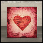 IG-0030 - Instagram Special - 4x4 Original Oil Painting - Heart Series - Red / Red