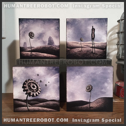 0005 Borderless Print - Drip Landscape - Peace Tree 2 – HumanTreeRobot