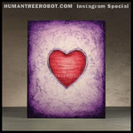 IG-0036 - Instagram Special - 8x10 Original Oil Painting - Heart Series - Red / Purple