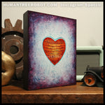 IG-0037 - Instagram Special - 8x10 Original Oil Painting - Heart Series - Orange / Blue