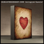 IG-0038 - Instagram Special - 8x10 Original Oil Painting - Heart Series - Red / Brown