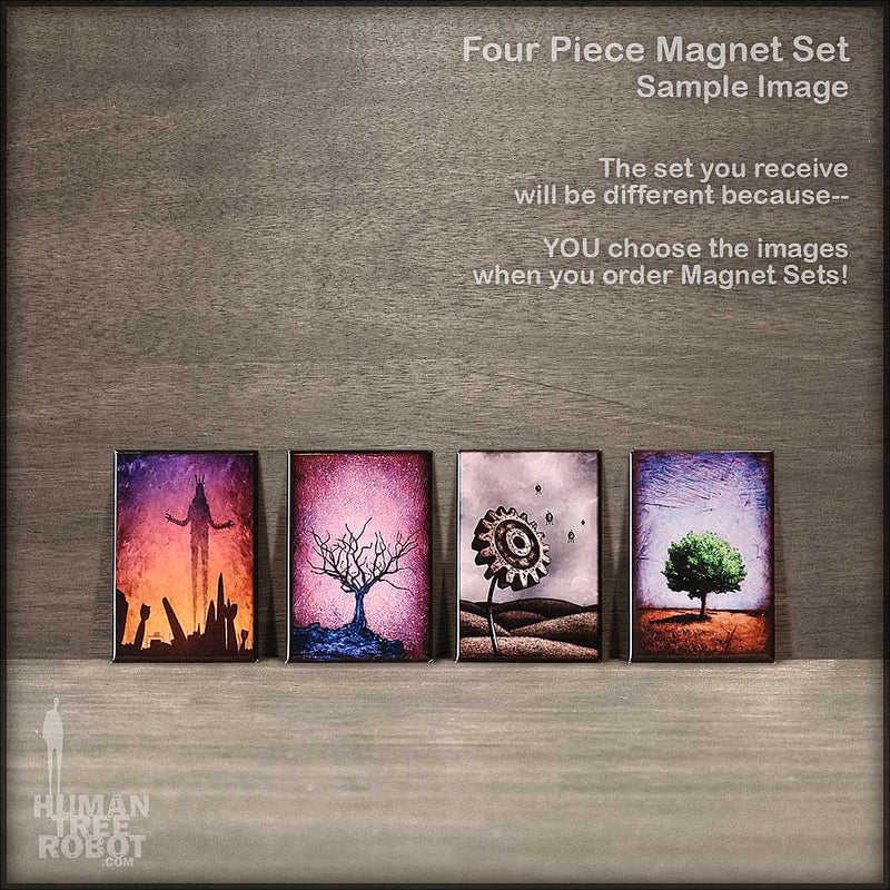 Magnet Set - 4 Magnets - Choose Your Own Images