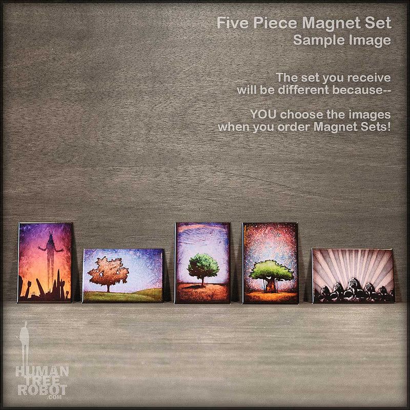 Magnet Set - 5 Magnets - Choose Your Own Images