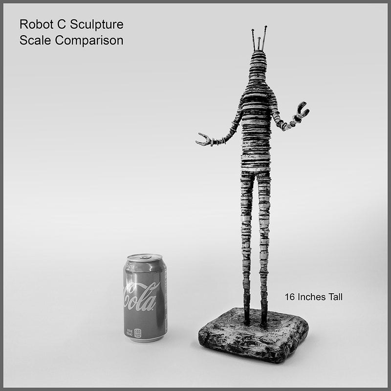 Sculpture: Robot C: 10 Black