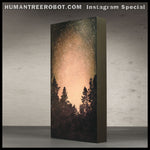 IG-0013 - Instagram Special - 12x6 Inch Wood Panel Print - Tree Line 03, Brown