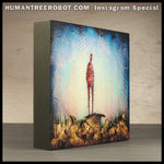 IG-0016 - Instagram Special - 8x8 Wood Panel Print - Human in Drip Landscape
