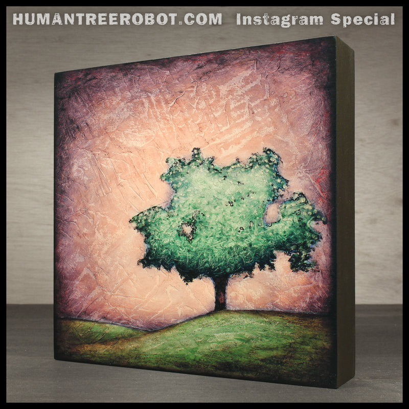 IG-0006 - Instagram Special - 8x8 Wood Panel Print - Hill Tree