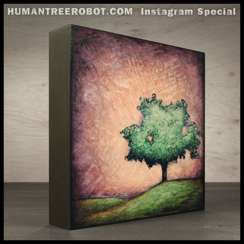 IG-0006 - Instagram Special - 8x8 Wood Panel Print - Hill Tree