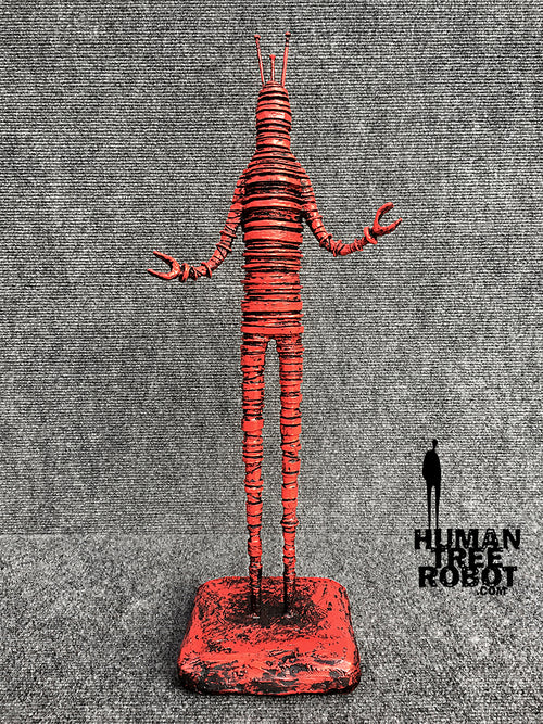 Sculpture: Robot C: 07 Red Wash
