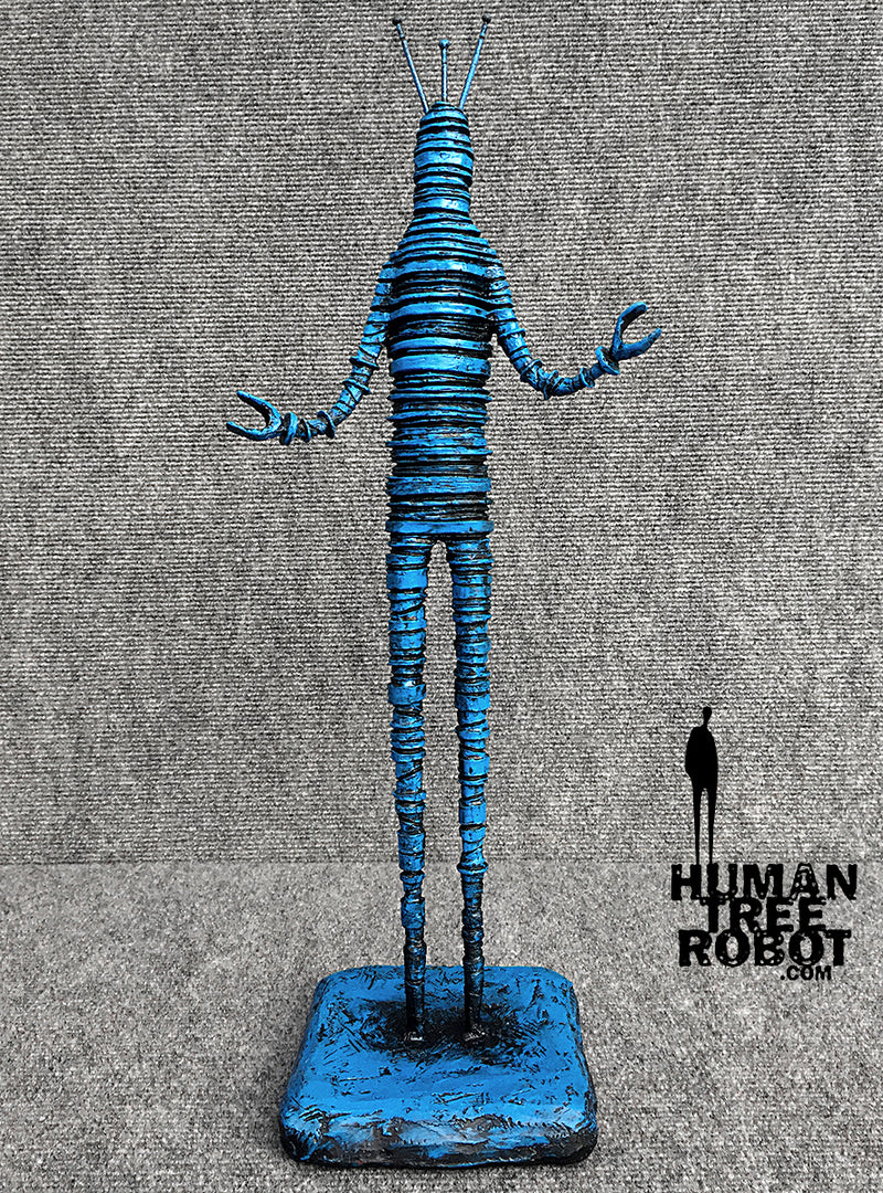 Sculpture: Robot C: 08 Blue Wash