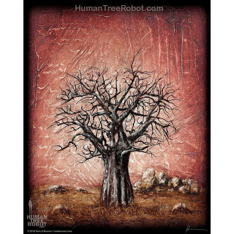 0018 Borderless Print - Baobab Red