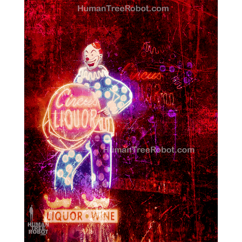 5024 Borderless Print - Architecture - Los Angeles - Circus Liquor Sign
