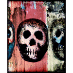 8006 Borderless Print - Skulls - Red Trio