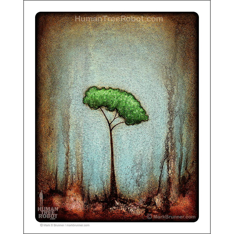 0005 Matte Paper Print 8x10" - Drip Landscape - Peace Tree 2