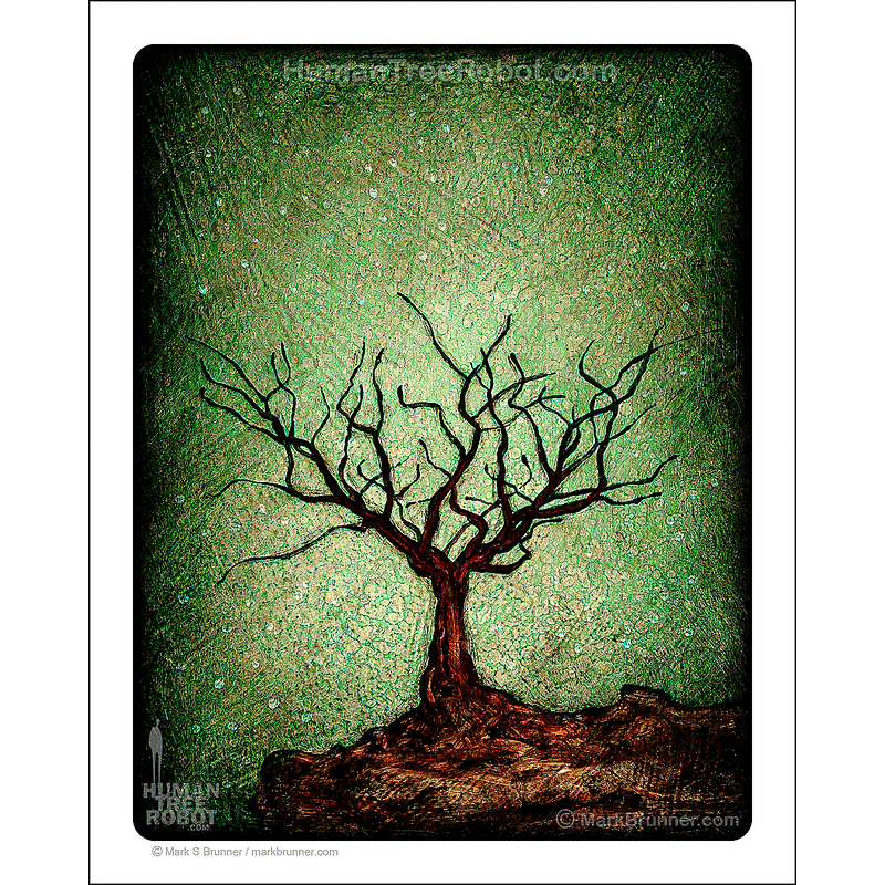 0051 Matte Paper Print 8x10" - Solo Dormant Tree 1 Green