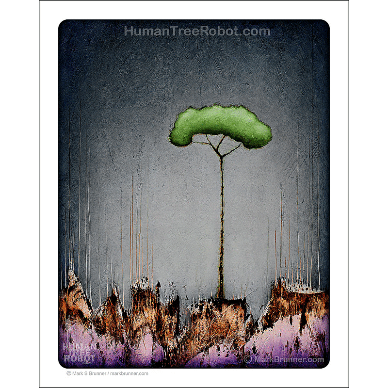 0064 Matte Paper Print 8x10" - Drip Landscape Peace Tree 7