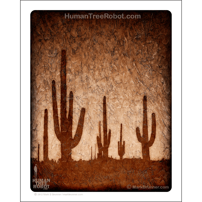 0075 Matte Paper Print 8x10" - Horizon - Desert Cactus 01 - Brown