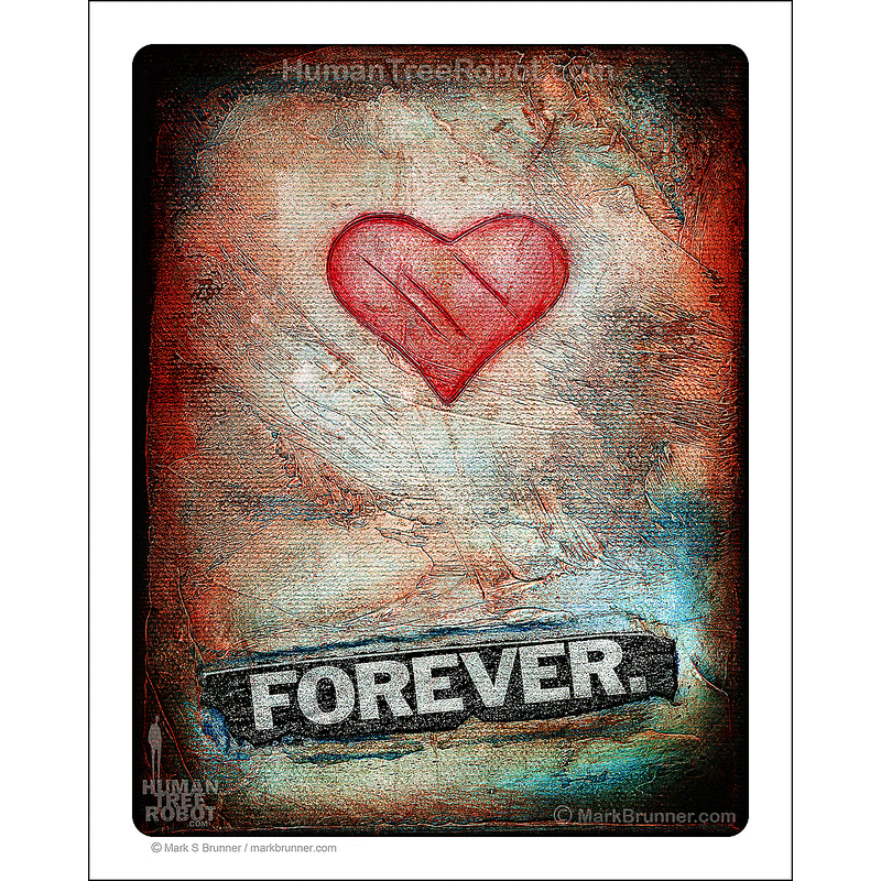 4004 - Matte Paper Print 8x10" - Hearts And Headlines - Forever