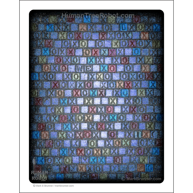 4018 - Matte Paper Print 8x10" - We XO, Blue