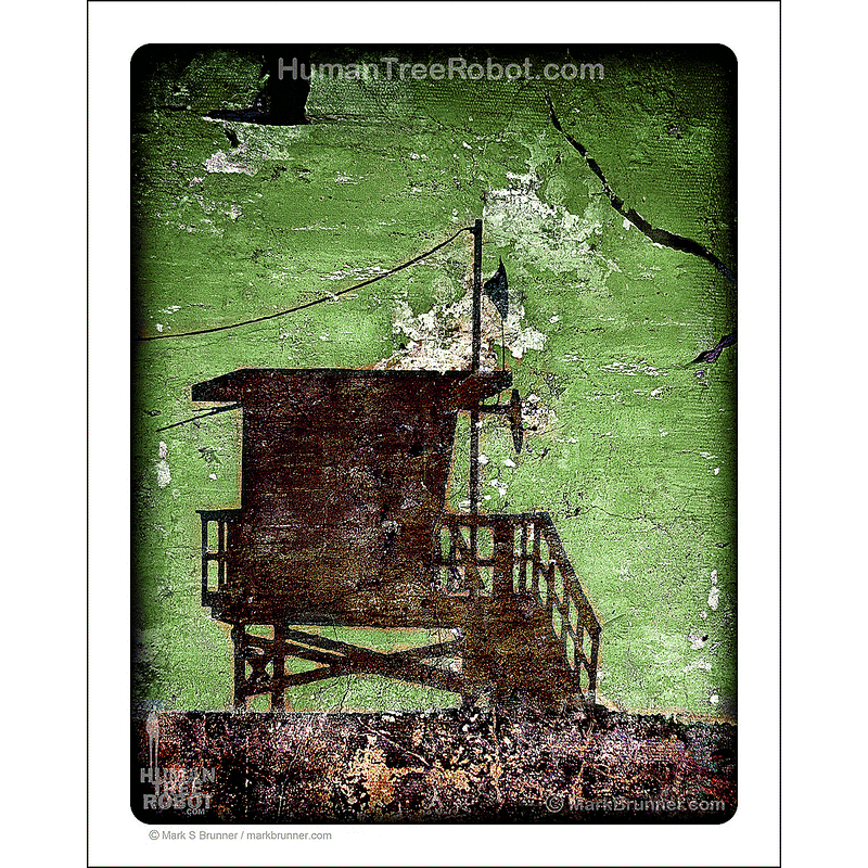 5014 - Matte Paper Print 8x10" - Architecture - Lifeguard Tower, Green