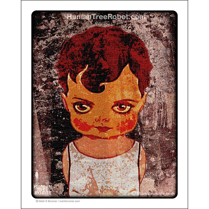 7002 - Matte Paper Print 8x10" - Doll - Girl, Red