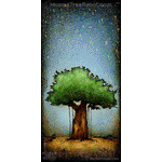 0020 Wood Panel Rectangle - Bodhi Tree 1
