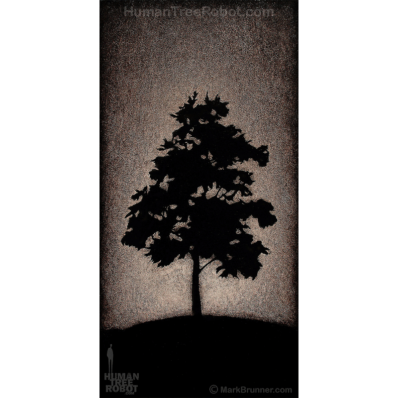 0046 Wood Panel Rectangle - Night Tree 4