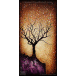 0053 Wood Panel Rectangle - Solo Dormant Tree 3 Yellow