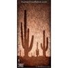 0075 Wood Panel Rectangle - Horizon - Desert Cactus 01 - Brown