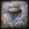 2000 Wood Panel Square - Airship Clouds 1