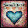 4013 Wood Panel Square - Hearts & Headlines - You're In Luck