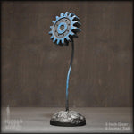 Sculpture: Gear Flower: 3 inch, Blue