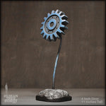 Sculpture: Gear Flower: 4 inch, Blue