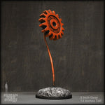 Sculpture: Gear Flower: 5 inch, Orange